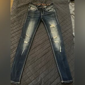 RockRevival size 27 skinny color dark blue